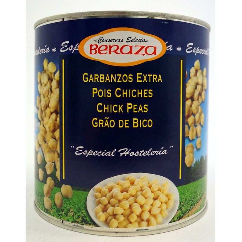 GARBANZOS COCIDOS LATA 6/3 kg.